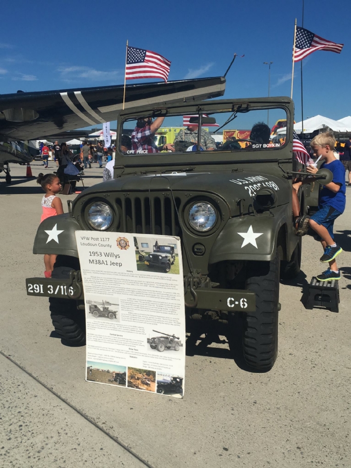 Attendees were given the opportunity to take pictures with the jeep.